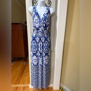 Soma Tie-Dye Blue and White Maxi Dress